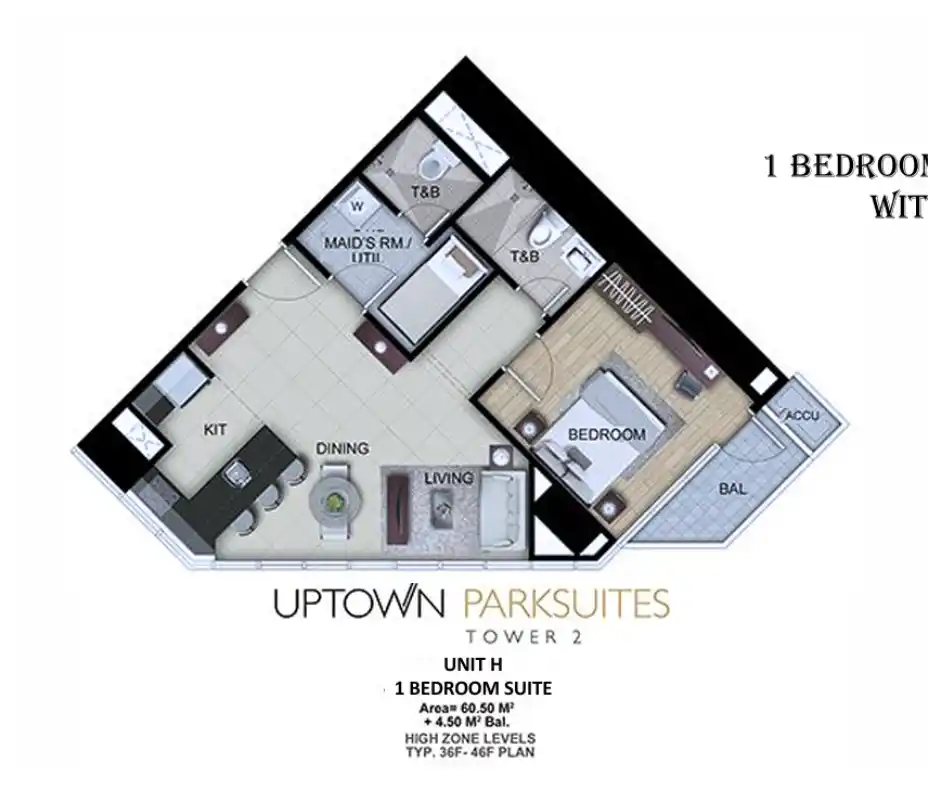 Uptown Parksuites unit h 1 bedroom