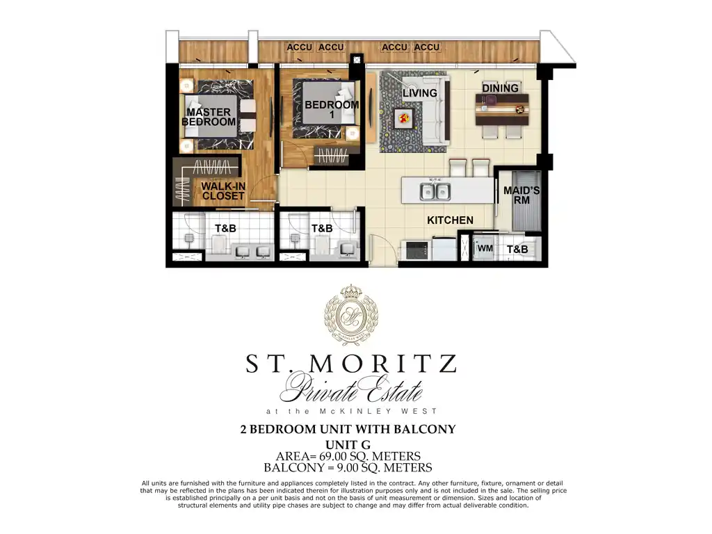 St Moritz Private Estate 2br floor plan